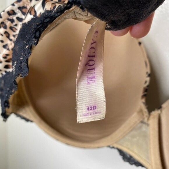 Cacique Lined Cheetah Print Full Coverage Bra 42D - Picture 4 of 6